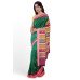 Green With Pink Border Hand Woven Kotpad Saree