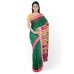 Green With Pink Border Hand Woven Kotpad Saree