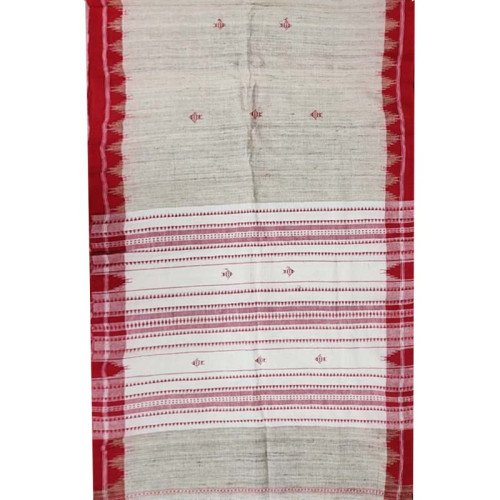 Maroon Border Fish Print Handwoven Kotpad Cotton Stole