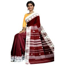 Maroon Hand Woven Kotpad Saree