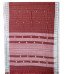 Maroon Kotpad Saree with White Borders and Check Stripes
