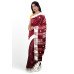 Maroon With White Border Hand Woven Kotpad Saree