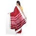 Red With White Border Hand Woven Kotpad Saree