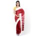 Red With White Border Hand Woven Kotpad Saree