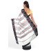 White With Black Border Hand Woven Kotpad Saree