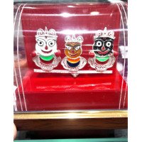 Silver Filigree Jagannath Balabhadra Subhadra in Transparent Box