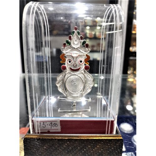 Silver Filigree Lord Jagannath  in Transparent Box