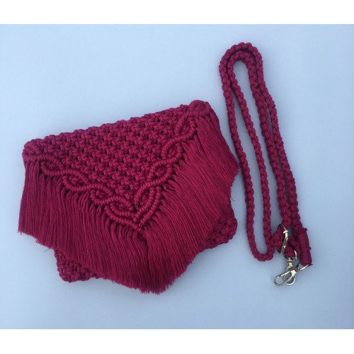 Macrame Sling Bag (Women/Girls) Whine Colour