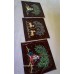 Cushion Cover Hand Painted set of 5 Brown
