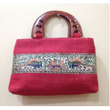FANCY JUTE HANDBAG WITH MADHUBANI 3