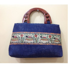 FANCY JUTE HANDBAG WITH MADHUBANI 4