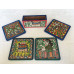 HAND-PAINTED MADHUBANI  COASTERS 1