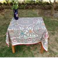 HAND-PAINTED MADHUBANI TABLE CLOTH