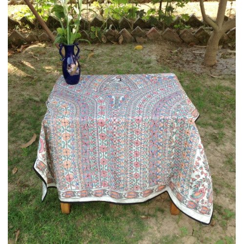 HAND-PAINTED MADHUBANI TABLE CLOTH