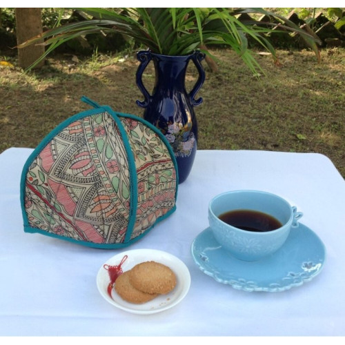 HAND-PAINTED MADHUBANI TEA COZY 1