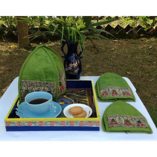 HAND-PAINTED MADHUBANI TEA COZY