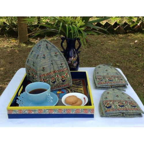 HAND-PAINTED MADHUBANI TEA COZY