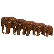 Handmade Wooden Elephant Pack of 5