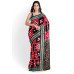 Sambalpuri Red Black Pasapali Saree