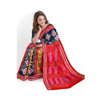 Sambalpuri Red Blue Badi Bandha Satta Saree