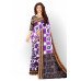 Sambalpuri Violet Black Satta Saree