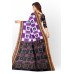 Sambalpuri Violet Black Satta Saree