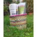 Sabai Grass Multipurpose Newspaper Stand Planter Waste Paper Basket round