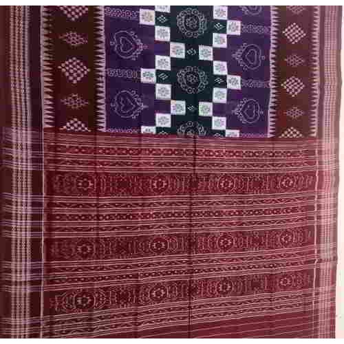 Perpol with White Black Box Printed saree