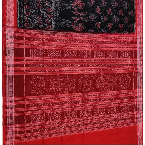 Sambalpuri Black Cotton Saree