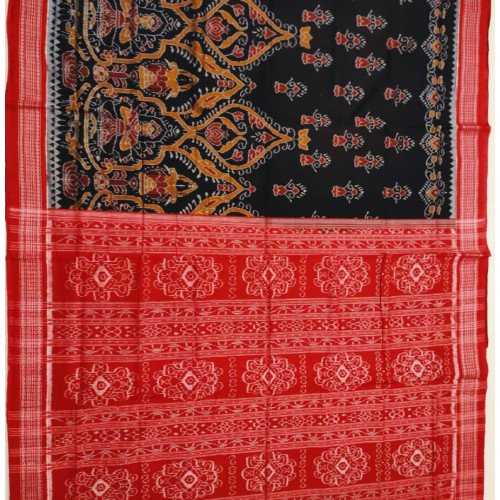 Sambalpuri Black Cotton Saree