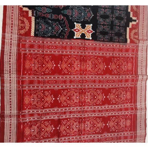 Sambalpuri Black Cotton Saree