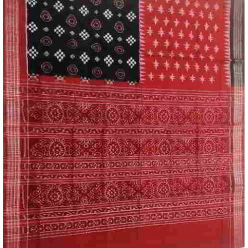 Sambalpuri Black with Maroon Colour Saree