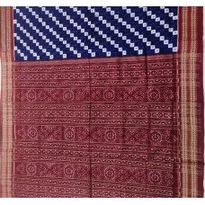 Sambalpuri Blue Printed Saree