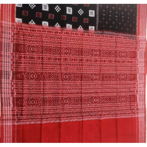 Sambalpuri Hand Woven Black cotton Saree