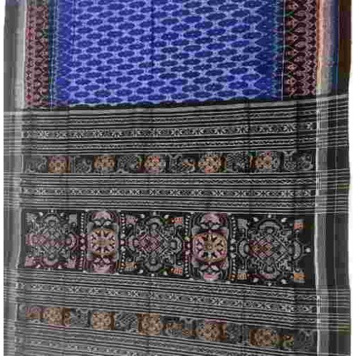 Sambalpuri Hand Woven Blue Cotton Saree