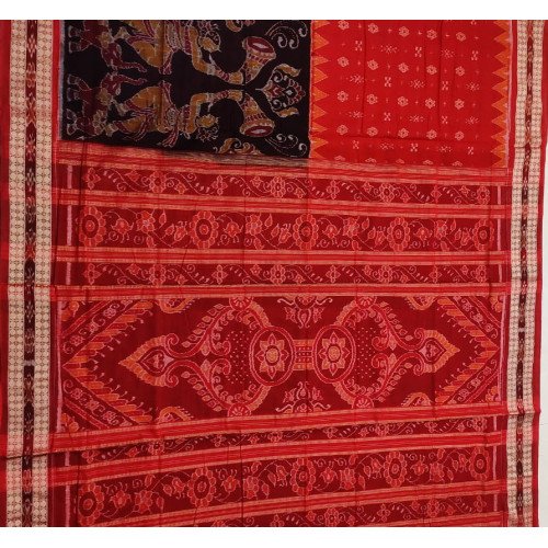 Sambalpuri Hand Woven Double Colour Saree