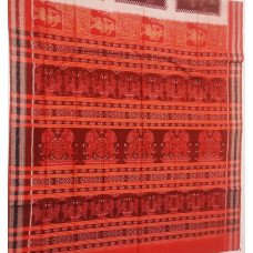 Sambalpuri Hand Woven Orange Colour Saree