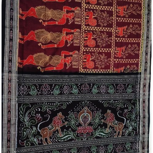 Sambalpuri Lady Printed Design Saree