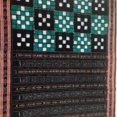 Sambalpuri Light Green with Black Cotton Saree