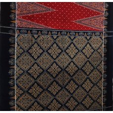 Sambalpuri Marron Black Saree