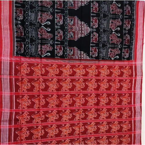 Sambalpuri Temple Printed Saree 1 Sambalpuri Temple Printed Saree 1