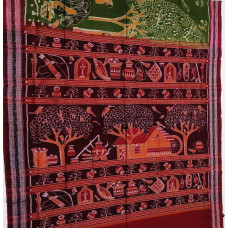 Sambalpuri Tribal Printed Saree 1