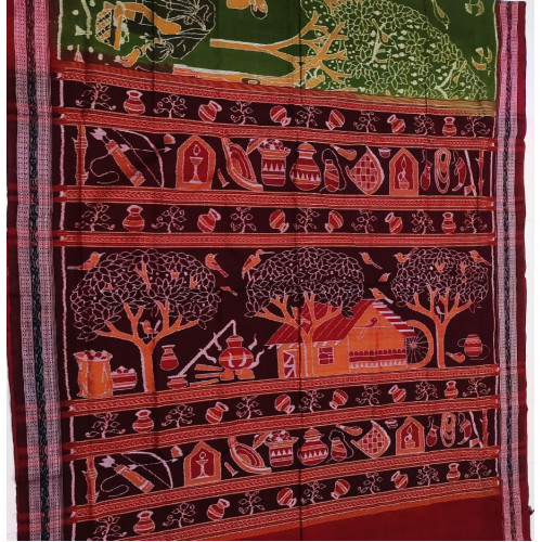 Sambalpuri Tribal Printed Saree 1 Sambalpuri Tribal Printed Saree 1
