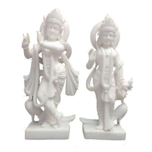 White Marble Radha Krishna Statue