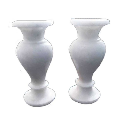 White marble flower stand