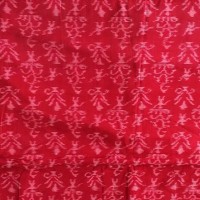 Ladies Fabrics Red Print Cotton Kurti Peice