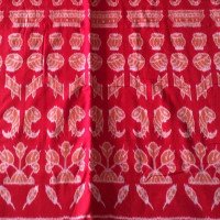 Ladies Fabrics Red White Print Cotton Kurti Peice