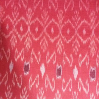 Ladies Fabrics Red White Print Cotton Kurti Piece 1