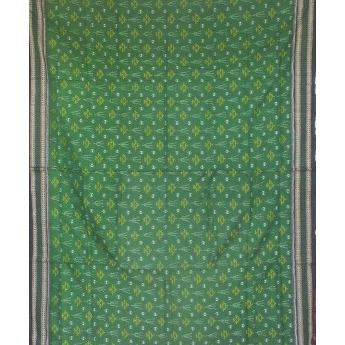 Sambalpuri Green and Black Ikat Saree