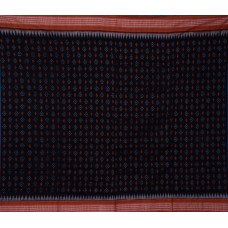 Sambalpuri Masharaj Black & Brown Paper Cotton Saree